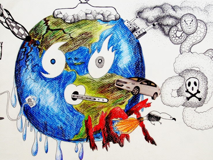 global warming drawing